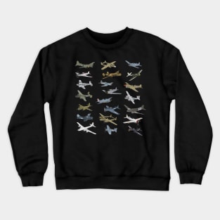 Various American WW2 Airplanes Crewneck Sweatshirt